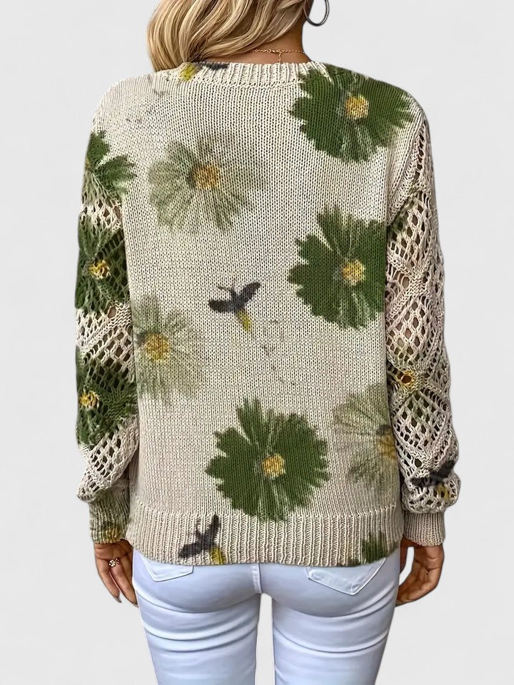 Aurelia – Elegant Floral Sweater