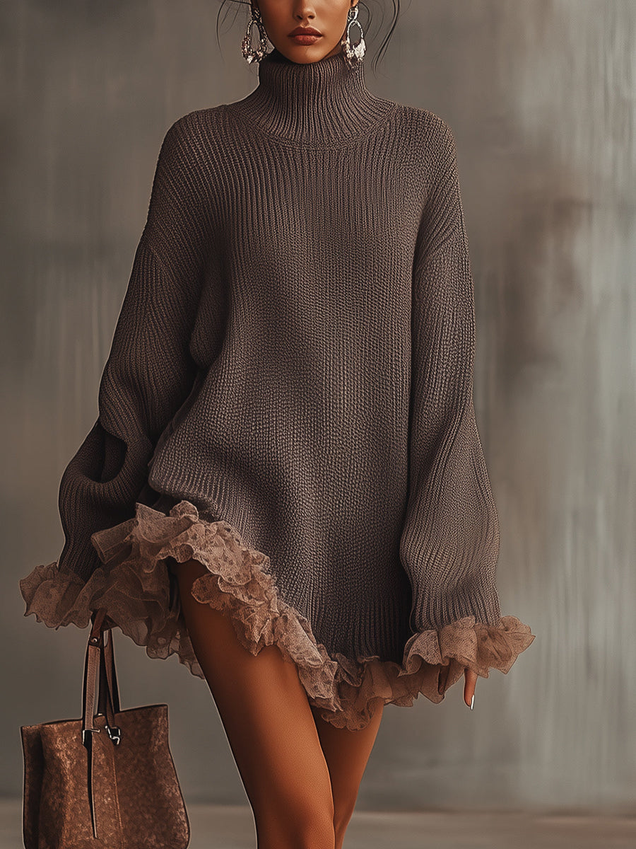Belén | Vestido de punto con volantes — suave, cálido y romántico.