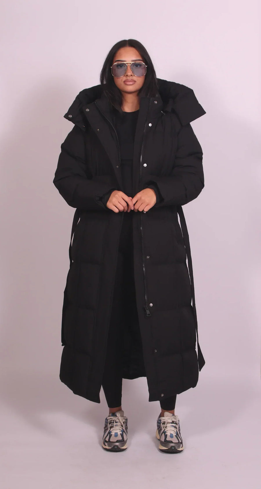 Kelly – Long Belted Puffer Coat