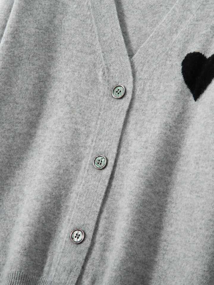 CASHMERE HEART CARDIGAN