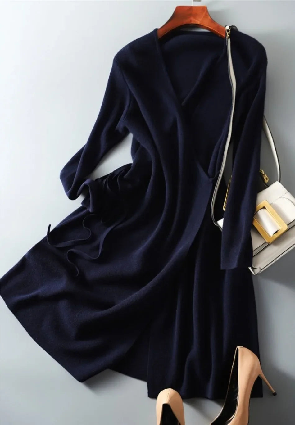 The Everly Wrap Knit Dress