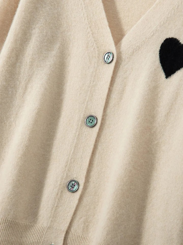 CASHMERE HEART CARDIGAN