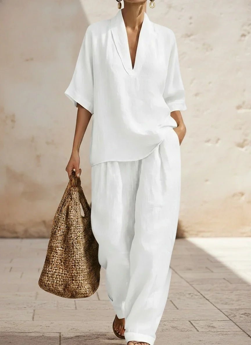 Lilly | Effortless Linen Two-Piece Set - Eleanor & Sisters Boutique