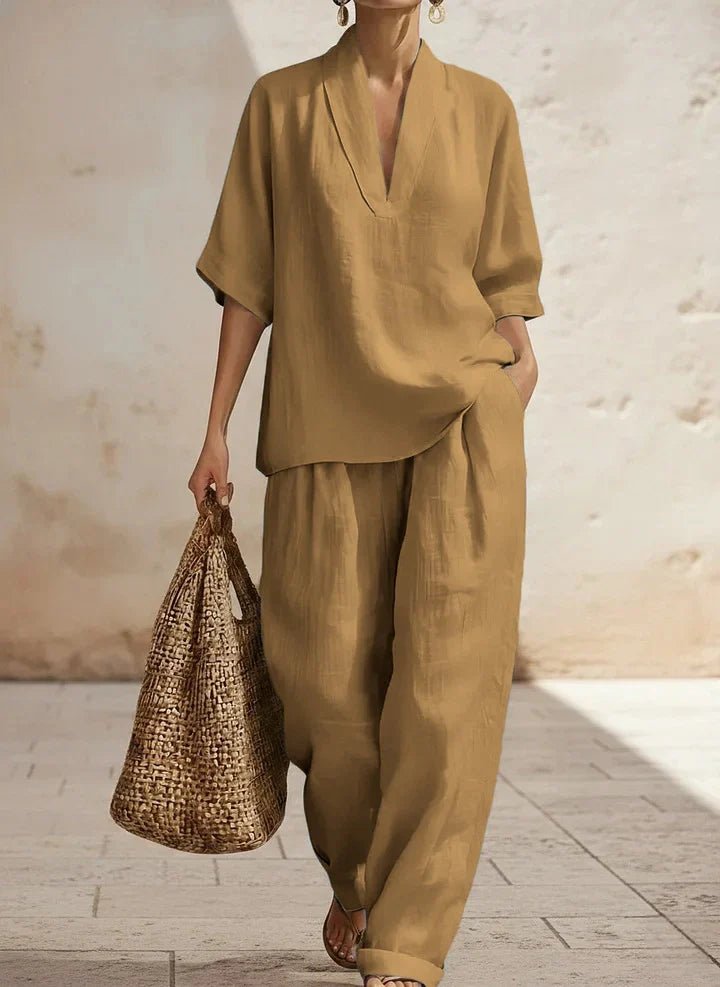 Lilly | Effortless Linen Two-Piece Set - Eleanor & Sisters Boutique