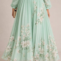 Marielle Floral V-Neck Midi Dress - Eleanor & Sisters Boutique